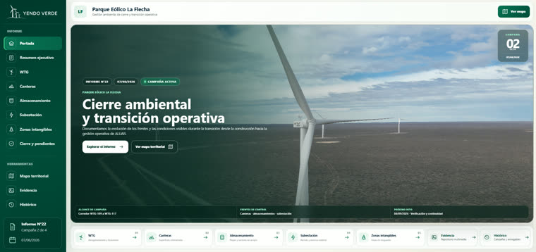 Portada del informe — Parque Eólico La Flecha